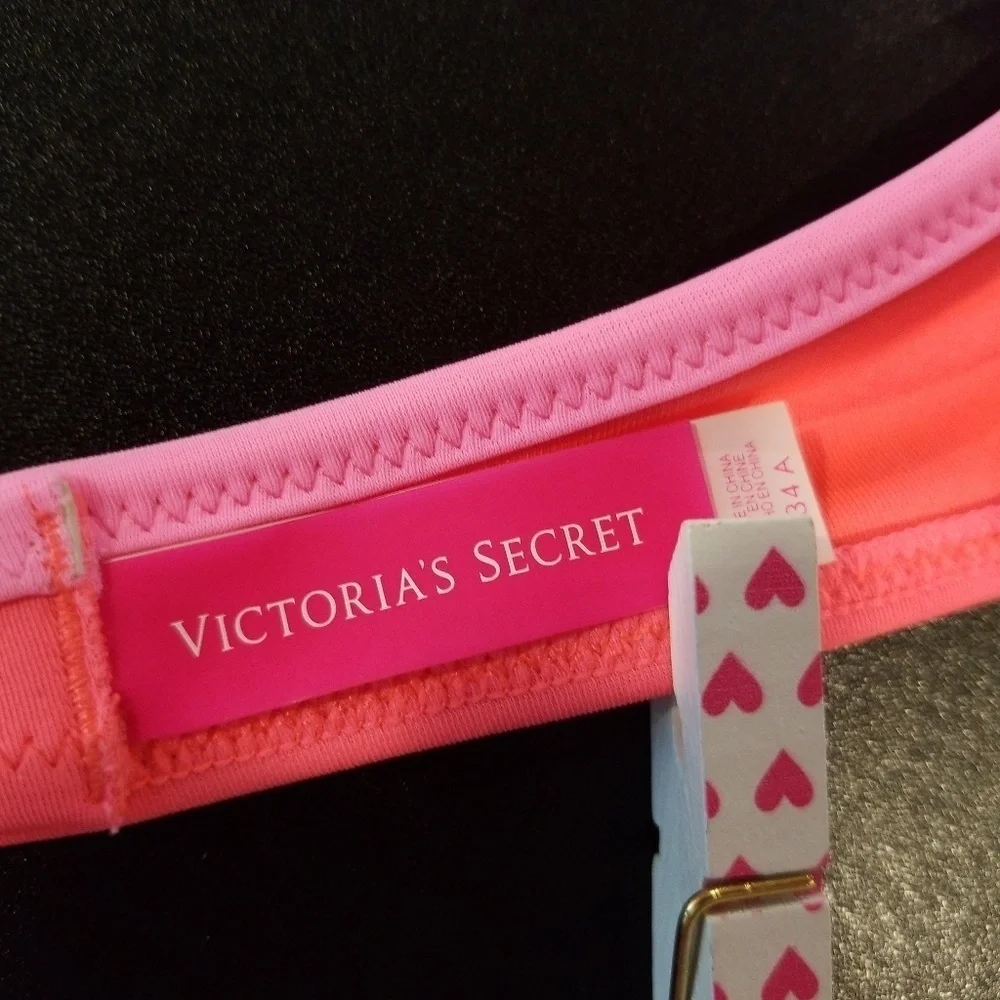Victoria's Secret Pink Padded Bombshell Bikini Swimsuit Top size 34A